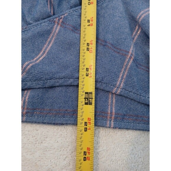 Women’s Democracy blue plaid button down tie front blouse‎ size 2X - Picture 9 of 14